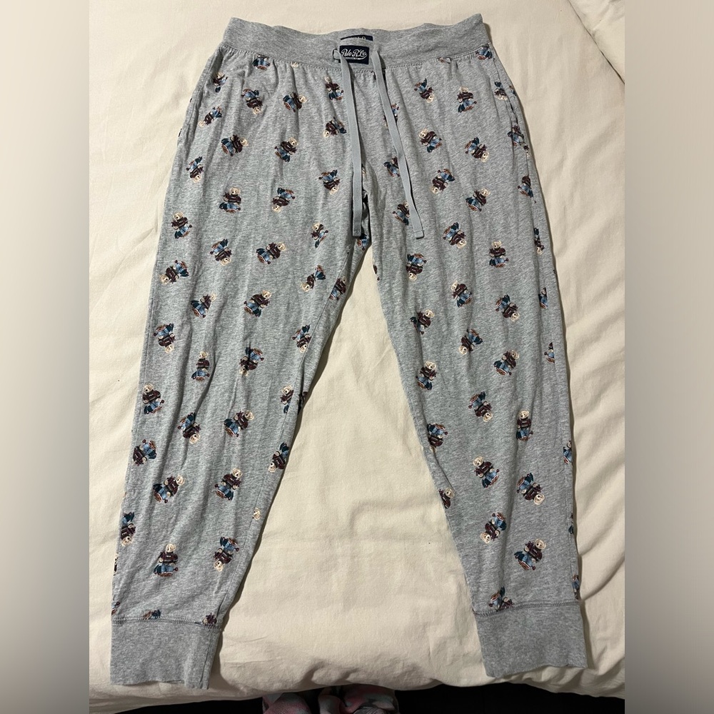 Grey Polo Ralph Lauren Bear Pajama Pants